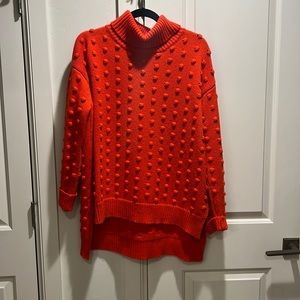 Lela Rose dot knit. Size large. Scarlet color.
